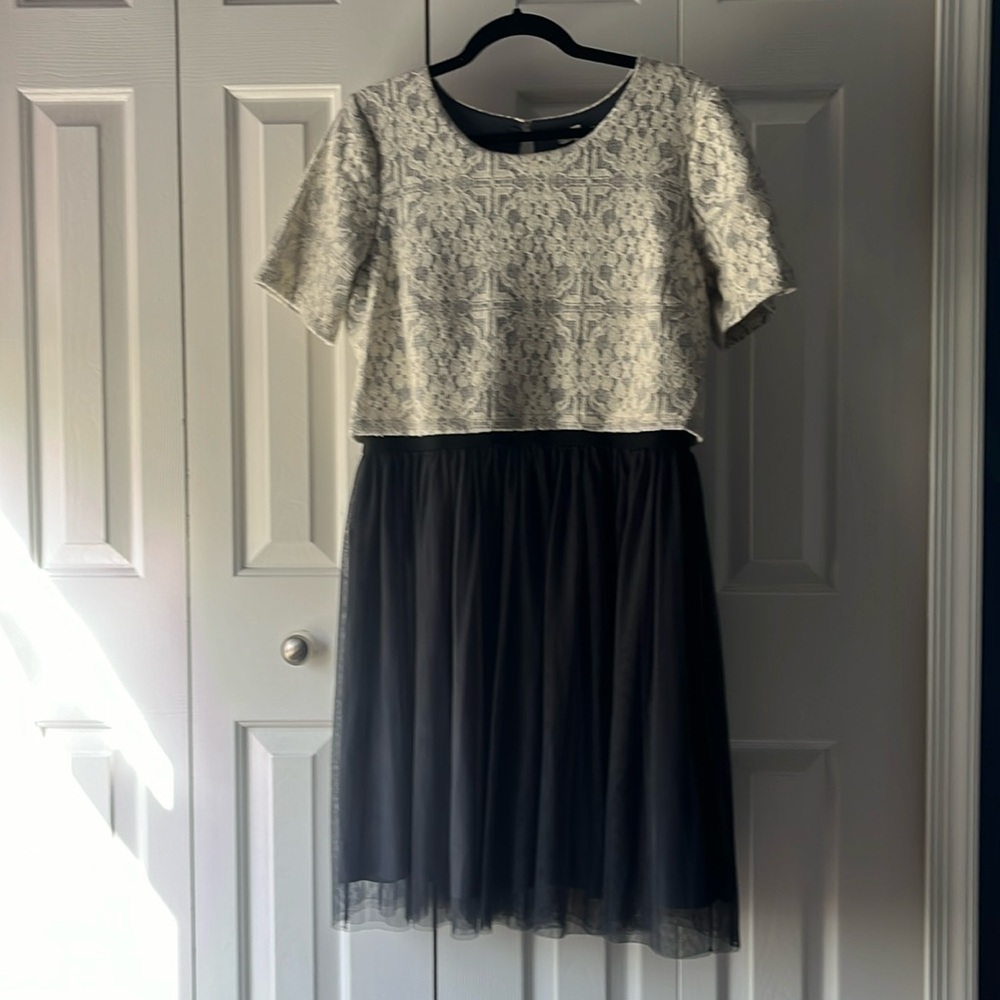 Anthropologie Weston Dress size large lace with tulle